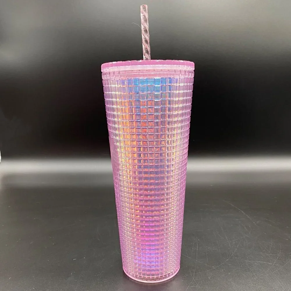 Starbucks Pink Disco Grid 24oz Tumbler